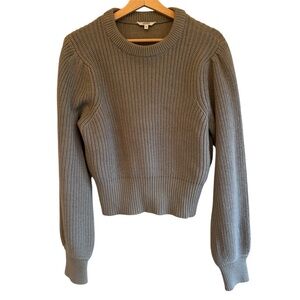 Women's Sage Green Cotton Blend Sweater